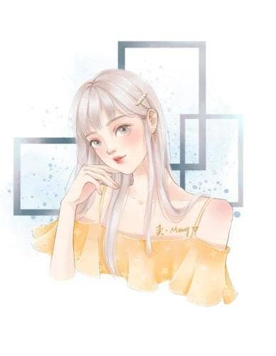 银色长发少女